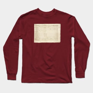 Mozart | Symphony 5 | Amadeus Mozart original manuscript score Long Sleeve T-Shirt